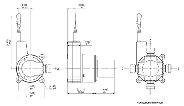 拉線編碼器尺寸圖 拉線編碼器尺寸圖
