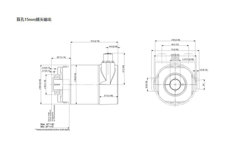 RCM58EC盲孔15mm RCM58EC盲孔15mm
